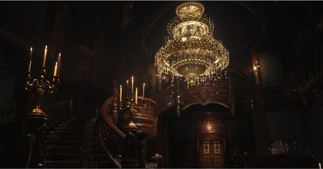 Resident Evil Castle Dimitrescu, Castle Dimitrescu Aesthetic, Lady Dimitrescu Castle, Dimitrescu Aesthetic, Castle Dimitrescu, Lady Dimitrescu, Resident Evil Village, Resident Evil 5, Dark Academy