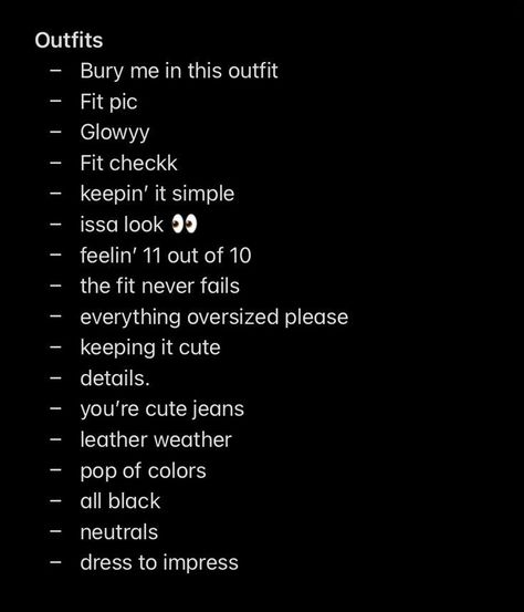 Quote Captions Instagram, Captions For Outfits Instagram, Go Out Captions Instagram, Insta Outfit Caption, Ig Captions For Random Pics, Sweatsuit Captions, Random Captions Funny, Good Outfit Captions, Instagram Captions For Outfit Pictures