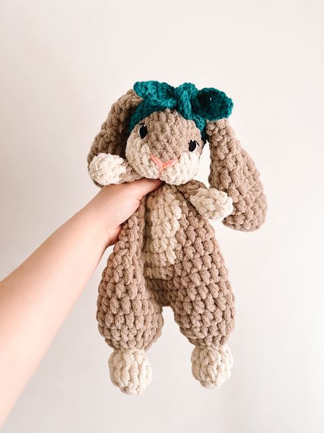 Bunny Lovey Crochet Pattern, Chunky Bunny, Toys Quotes, Bonnie The Bunny, Lovey Crochet Pattern, Crochet Pattern Bunny, Lovey Crochet, Bunny Crochet Pattern, Bunny Lovey