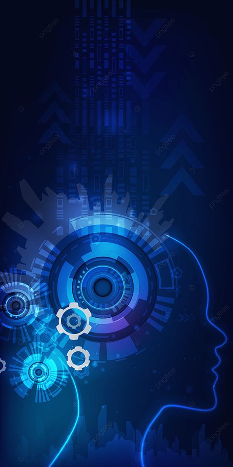 Artificial Intelligence In Blue Color For Mobile Phone Background Robot Brain, Brain Technology, Robot Background, Mobile Phone Background, Futuristic Wallpaper, Blue Futuristic, Technology Poster, Blue Robot, System Wallpaper