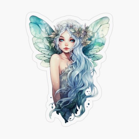 Get my art printed on awesome products. Support me at Redbubble #RBandME: https://www.redbubble.com/i/sticker/untitled-by-untitled/148554277.O9UDB?asc=u Fairy Aesthetic Stickers, Fairies Stickers, Forest Stickers, Fairy Stickers, Plastic Stickers, Forest Fairy, Magical Forest, Bottle Caps, Scrapbook Stickers