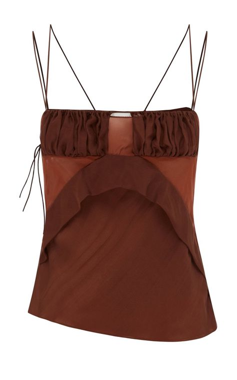 Gathered Silk-Blend Camisole Top By Christopher Esber | Moda Operandi Women Gathering, Christopher Esber, Airport Fashion, Summer Is Coming, Moda Operandi, Denim Women, Fashion Item, Fashion Collection, Fashion Inspo Outfits