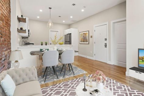 Beautifully Renovated Boston Brownstone Apartments in the Ashmont Area  - Caught In Dot Boston Brownstone, Apartment Lifestyle, Female Scientist, Boston Apartment, Apartment Goals, Luxury Apartment, Apartment Style, Spacious Kitchens, Nyc Apartment