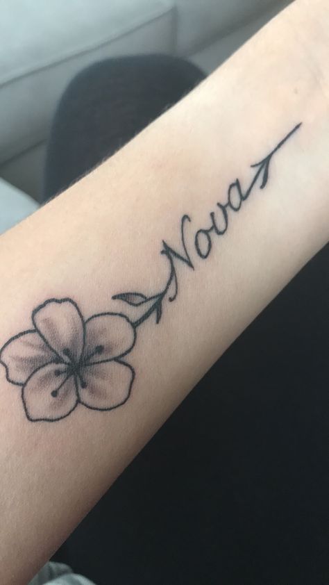 Middle Name Tattoos, May Flower, Middle Name, Month Flowers, Name Tattoos, Deathly Hallows Tattoo, Infinity Tattoo, Triangle Tattoo, Tattoo Ideas