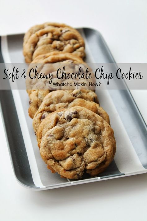 Desserts Made With Crisco, Chocolate Chip Cookies Using Margarine, Margarine Chocolate Chip Cookies, Chocolate Chip Cookies Margarine, Chocolate Chip Cookies With Margarine, Chewy Chocolate Chip Cookie Recipe, Soft Chewy Chocolate Chip Cookies, Chewy Chocolate Chip Cookies Recipe, Soft Baked Cookies