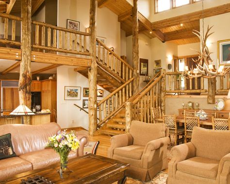 Grand Vue Villa-Jackson Hole Resort Log Cabin Living, Log Cabin Ideas, Log Home Floor Plans, Cabin Living, Western Homes, Log Cabin Homes, Log Home, Cabins And Cottages, Rustic Living