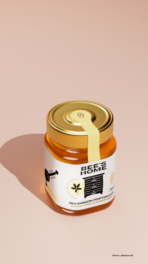 Honey packaging design ideas Ghee Packaging Design, Honey Packaging Design, Honey Label Design, Packaging Design Ideas, Honey Label, Honey Brand, Honey Bottles, Honey Packaging, Best Honey