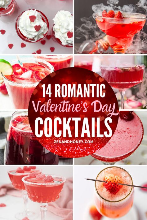 Valentine’s Day Cocktails – Celebrate the love this Valentine’s Day with these 14 romantic and lovely Valentine’s Day drinks! Some seriously pretty and delicious lover’s day cocktail recipes to serve at any special party. Valentine's drinks, Valentine's cocktails. Valentine Day Cocktail, Valentine’s Day Themed Drinks, Tequila Valentine Drink, Valentines Day Cocktails Easy, Valentine's Day Cocktails, Valentine’s Day Cocktail Recipes, Valentine Cocktail Recipes, Valentine’s Day Drinks Alcoholic, February Cocktails