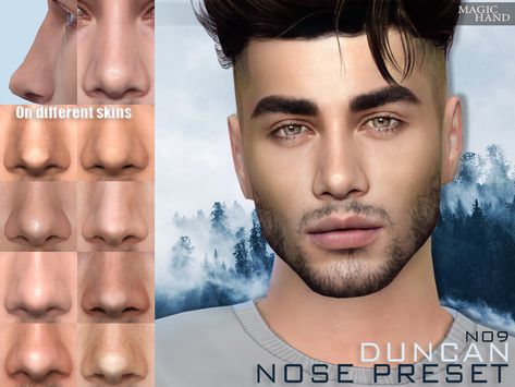 The Sims Resource - Duncan Nose Preset N09 [Patreon] Guy Sims, Sims 4 Skin, The Sims 4 Kids, Sims Makeup, Mods Sims 4, Sims 4 Hair Male, The Sims 4 Cabelos, Sims 4 Cc Eyes, Sims 4 Cas Mods