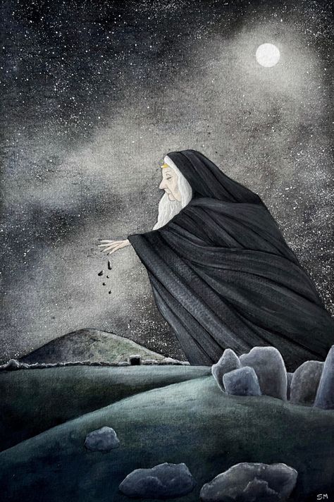 The Cailleach, Shamanic Witch, Crone Art, Scottish Witchcraft, Goddess Worship, Ancient Ireland, Female Poets, Celtic Gods, Pagan Goddess