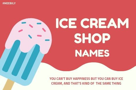 Ice Cream Shop Names, Parlour Names, Cafe Names Ideas, Ice Cream Names, Cafe Ice Cream, Ice Cream Images, Shop Name Ideas, Ice Cream Menu, Ice Cream Place