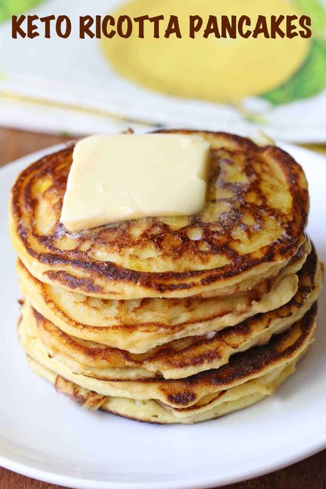 Keto Ricotta Pancakes, Organically Addison, Greek Yogurt Pancakes, Healthy Flour, Desayuno Keto, Almond Flour Pancakes, Lemon Ricotta Pancakes, Coconut Flour Pancakes, Fruit Chocolate