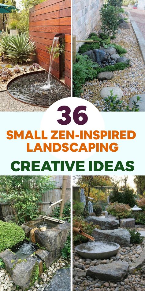 Transform your outdoor space into a peaceful retreat with a Zen-inspired landscaping design. Integrate features such as a stone pathway, leading to a calming focal point like a meditation area or water feature. Opt for natural materials like gravel and sand for a minimalist look. Incorporate low-maintenance plants such as bamboo or Japanese maple for harmony. A small Zen garden with sand or pebbles and rocks can be an added touch. Emphasize the Zen vibe with gentle outdoor lighting and wind chim Zen Garden Design Small, Zen Garden Plants, Outdoor Zen Garden, Zen Garden Backyard, Fall Vegetables To Plant, Small Zen Garden, Japanese Rock Garden, Calming Aesthetic, Small Japanese Garden