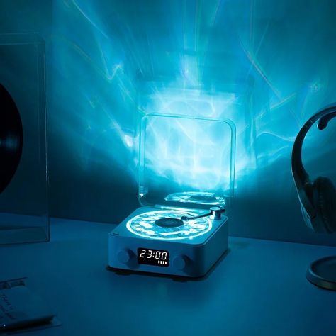 KAWOO listening to the sea wireless small retro bluetooth speaker white noise speaker bedroom clock atmosphere light #kawoo #listeningtomusic #bluespeaker #kawoowaves#atmospherelight Retro Record Player, Vinyl Player, Ocean Sounds, Hi-fi, Retro Waves, White Noise, Gift For Music Lover, Play Music, Surround Sound