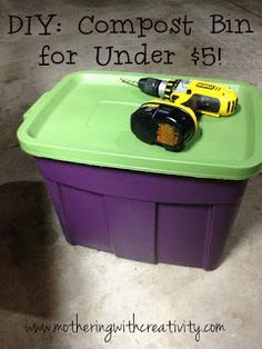 Homemade Compost Bin, Small Compost Bin, Outdoor Compost Bin, Diy Compost Bin, Making A Compost Bin, Composting 101, Compost Container, Compost Bin Diy, Diy Compost