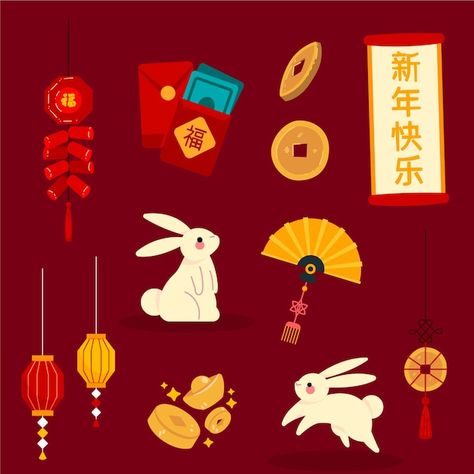 Chines New Year 2023, Bunny Year 2023, Chinese Lunar New Year 2023, Chinese New Year Illustration 2023, Chinese New Year Element, Chinese Year 2023, Lunar Year 2023, Rabbit Lunar New Year, 2023 Lunar New Year