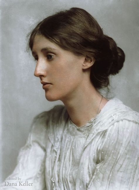 Virginia Woolf, 1902 (colorized by Dana Keller) Virginia Woolf Quotes, Virginia Wolf, Vita Sackville West, Julia Margaret Cameron, Bloomsbury Group, English Writers, Room Of One's Own, Joan Mitchell, Kiki De Montparnasse