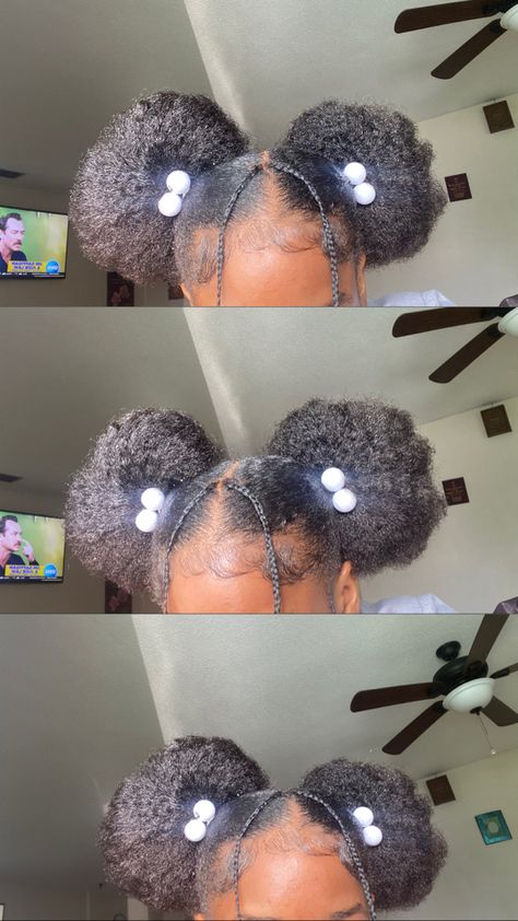 Cute Hairstyles With 4c Hair, Cute Hairstyles For 4c Hair Natural, Barbie Hairstyles Natural Hair, Natural Hair School Hairstyles, Hair Styles 4c Hairstyles Short, Hairstyles In Two Puffs, Black 4c Natural Hairstyles, Hairstyles For Your Natural Hair, School Hairstyles For Short Hair Black