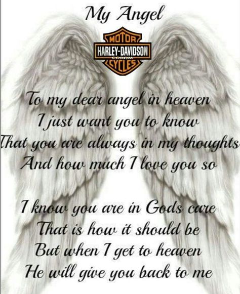 Pin by Lorri Talys on HD "MEMORIAL DAY" | Biker quotes, Angels in heaven, Harley davidson artwork Harley Quotes, Bikers Quotes, Harley Davidson Nightster, Bikers Prayer, Rider Quotes, Tattoos For Dad Memorial, Son Poems, Harley Davidson Quotes, Harley Davidson Belts