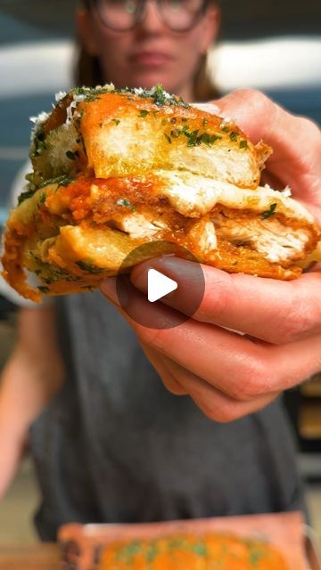 Traeger Grills | Looking for the perfect, shareable app for Traeger Day? We have you covered with these Chicken Parm Sliders 👊🔥 Our chicken parmesan... | Instagram Chicken Parm Sliders, Chicken Parm Appetizer Appetizers, Halloween Chicken Parm Sliders, Easy Chicken Parm Sliders, Chicken Parmesan Slider Bake, Chicken Parmesan Sliders, Chicken Parm, Traeger Grill, Cooking For A Crowd