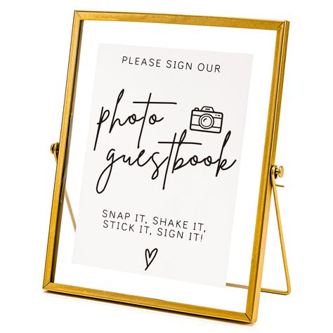 Picture Frame Wedding Signs, Sign Our Guest Book Sign, Wedding Photo Guest Book, Boho Wedding Guest Book, Photo Guest Book Sign, Please Sign Our Guest Book, Photo Guest Book Wedding, Floating Picture Frames, Sign For Wedding