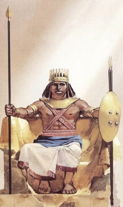 was ruler of the Kingdom of Aksum, an ancient kingdom located in what is now Eritrea and Ethiopia. (320s – c. 360 AD). Tradition states that ‘Ezana succeeded his father Ella Amida (Ousanas) as king while still a child but his mother, Sofya then served as regent until he came of age. He conquered the Kingdom of Kush around the year 350 AD. Ancient World History, Warriors Illustration, Black King And Queen, Historical Warriors, Horn Of Africa, Ancient Kingdom, Historical Armor, African Models, Historical People