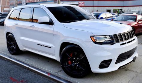 Jeep Grand Cherokee SRT Srt Jeep Grand Cherokee, Jeep Grand Cherokee Interior, White Jeep Grand Cherokee, Jeep Grand Cherokee Accessories, Jeep Trackhawk, Srt8 Jeep, Jeep Srt, Srt Jeep, Jeep Srt8