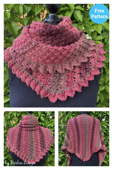 Dragon Scale Shawl Free Crochet Pattern Dragon Scale Hat Crochet Pattern Free, Dragon Scale Crochet Shawl, Free Fantasy Crochet Patterns, Dnd Crochet Patterns Free, Crochet Dragon Scales, Fantasy Crochet Patterns Free, Crochet Wrap Pattern Free, Dragon Crochet Pattern Free, Dragon Scale Crochet