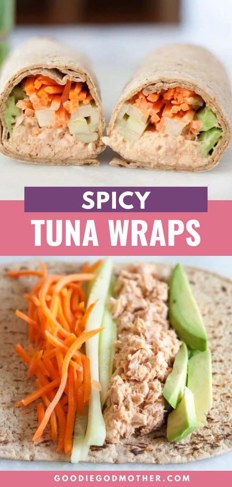 Apple Recipes Easy 3 Ingredients, Tuna Wraps, Tuna Wrap, Apple Recipes Easy, Healthy Wraps, Spicy Tuna, Lost 100 Pounds, Healthy Food Choices, Wrap Recipes