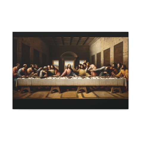 Canvas Painting Vintage, The Last Supper, Jesus Christus, Last Supper, Corporate Office, Wall Art Canvas Painting, Personalized Wall Art, Personalized Wall, Sell Online