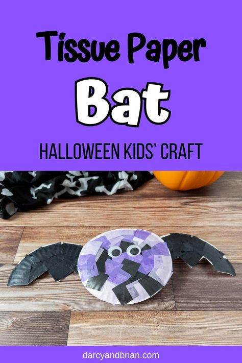 Let your kids create an adorable Halloween tissue paper bat using paper plates! They'll strengthen their fine motor skills while having fun in this spooktacular craft. Get all the instructions now for a Halloween activity that's perfect for preschool and kindergarten classes! #CraftWithKids #HalloweenProjects #FineMotorSkills Easy Halloween Craft, Bat Craft, Paper Bat, Halloween Crafts Preschool, Imagination Station, Halloween Activity, Halloween Preschool, Teaching Colors, Halloween Activities For Kids