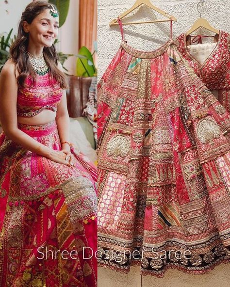 Shree Designer Saree on Instagram: "Shop Now These Premium Handmade !! ♥️🤩 Attires Made To Perfect For Your Big Day | Custom Tailored To Measure | Make A Dazzling Statement This Wedding Season | Shop Now ✨ Call / Whatsapp : +91 9167456146 / 9819946694 ( Worldwide Inquiries ) Email : care@shreedesignersaree.com Ask For Real Images Of Our Work Done In Past For Clients & Get An Idea Of Quality & Fabrics. #lehenga #saree #fashion #indianwedding #lehengacholi #indianwear #ethnicwear #wedding #ind Pink Lehenga Blouse, Colourful Lehenga, Latest Bridal Lehenga Designs, Designer Bridal Lehenga Choli, Latest Bridal Lehenga, Raw Silk Lehenga, Mehendi Outfits, Indian Outfits Lehenga, Real Images