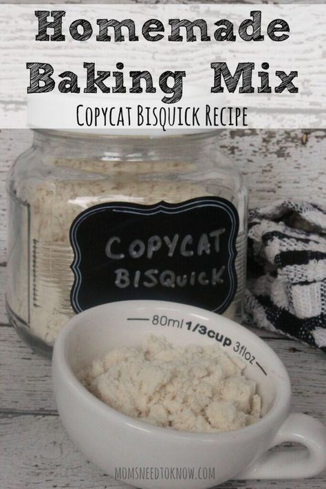 Copycat Bisquick, Copycat Bisquick Recipe, Bisquick Mix Recipe, Homemade Biscuit Mix, Bisquick Recipe, Baking Mix Recipes, Recipes Copycat, Homemade Bisquick, Homemade Dry Mixes