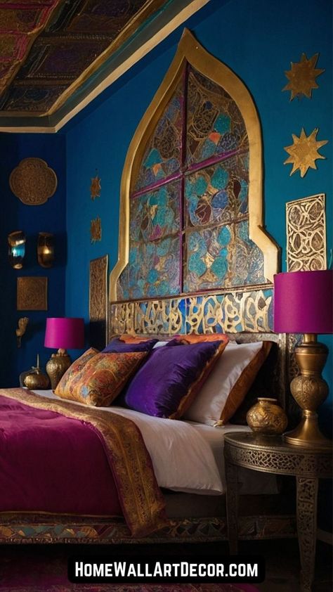 Moroccan Hotel Room, Sentinels Of Light, Whimsigoth Fall, Moroccan Inspired Bedroom, Persian Decor, Moroccan Lamps, Moroccan Interior Design, Celestial Map, Moroccan Bedroom