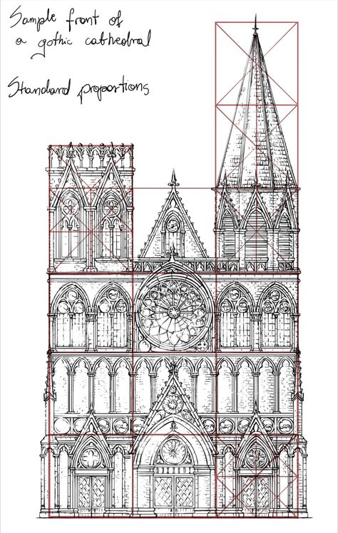 Gothic Architecture Drawing, Goth Architecture, Gothic Drawings, Architecture Blueprints, Drawing Architecture, Perspective Drawing Architecture, Wooden Cottage, Gothic Cathedrals, Cathedral Architecture