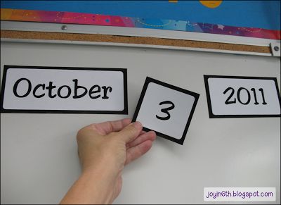 Using printed magnetic "pieces" so that students can quickly post the date... from: Finding JOY in 6th Grade (blog): Day 10... Hey! The Date is Magnetic! Today's Date Classroom, Date Classroom, Elementary Organization, Fifth Grade Classroom, Calendar Classroom, Classroom Style, Family And Consumer Science, Classroom Tips, Class Organization