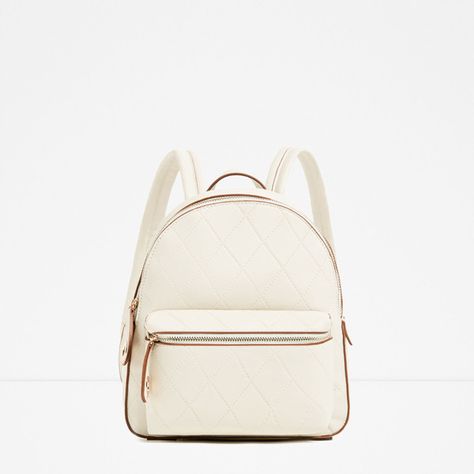 EMBOSSED POCKET BACKPACK - BAGS-WOMAN-COLLECTION SS/17 | ZARA United... ($40) ❤ liked on Polyvore featuring bags, backpacks, embossed bag, white bag, pocket backpack, white backpack and daypack bag Zara Backpack, Rucksack Bags, Knapsack Bag, Mini Backpack Purse, White Backpack, Mini Mochila, Embossed Bag, Handbag Stores, Plush Backpack