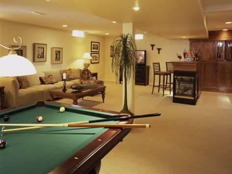 Living Room With Bar, Basement Bedroom Decor, Basement Pool Table, Modern Basement Ideas, Pool Room Decor, Room With Bar, Basement Decoration, Basement Bar Design, Pool Table Room