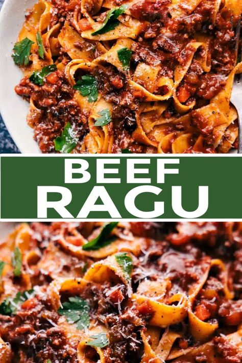 Beef Tomato Recipe, Ground Beef Sausage Recipe, Spicy Italian Sausage Recipe, Italian Ragu, Ground Beef And Italian Sausage, Pasta Ragu, Beef Ragu Recipe, Parmesan Dinner, Beef Sausage Recipes