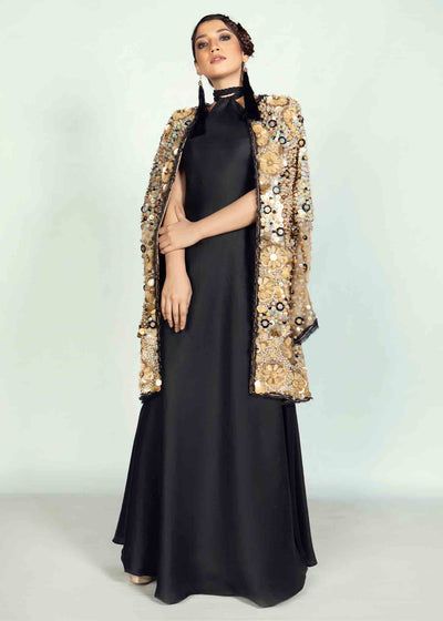 Kurta Set for Women by Deepak Perwani | LAAM Deepak Perwani, Gold Sequin Jacket, Camellia Flowers, Simple Hand Embroidery Patterns, Decorated Wine Glasses, Kurta Set For Women, Black Dahlia, Halter Gown, Sequin Jacket