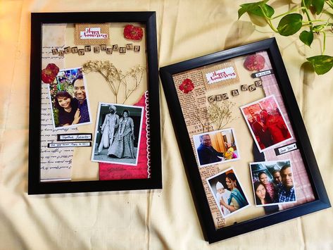 Describe your love story In different way ... Handwritten notes, flowers, photos and lots of memories to make you loved ones feel special✨ Vintage Glass Frame, Love Yourself Text, Photo Collage Canvas, Diy Photo Book, Diy Best Friend Gifts, Card Design Handmade, Personalised Gifts Diy, Sun Painting, Creative Gifts For Boyfriend