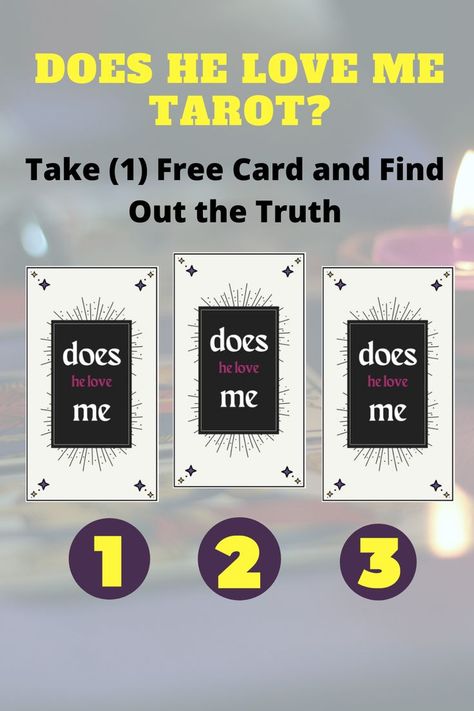 Do you think your love still thinks of you? Does he still want to return to your arms? With the Does He Love Me Tarot you can discover all this in less than 1 minute! You only need to choose 1 of the 4 cards in the deck to get your free and online answer. Does He Love Me, Online Tarot, Free Tarot, Free Love, Free Card, Love Tarot, He Loves Me, Think Of Me, Play Online