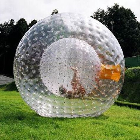 Zorb Ball Zorbing Human Hamster Ball Vano Inflatable Giant Sphereing ZorbingBallz.com Hamster Ball, Bubble Soccer, Inflatable Ball, Water Grass, Orange Logo, Beach Ball, Activity Days, Outdoor Fun, Party Event