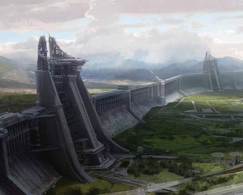 Science Fiction Kunst, Sci Fi Landscape, Sci Fi City, Sci Fi Environment, Landscape Concept, Fantasy City, Fantasy Castle, Futuristic Art, Fantasy Places