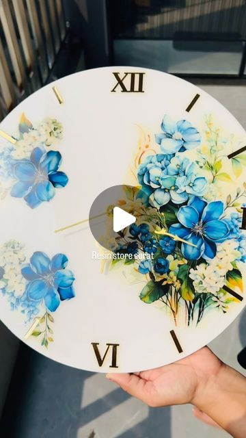 Resin Store Surat on Instagram: "Resin flower clock making 🌼✨😍
Material available on our store resinstoresurat.com
 

All types of silicon moulds, clock materials,all pigments like opaque, pearl, alcoholic etc.all type of glitters, resin necessary things, pressed flowers, diy kit, resin and hardener etc..
ready to dispatch

#resin #resinart #epoxy #resinrawmaterials #resinmouldsforsale #resincrafts #resinmoulds #resinkeychains #resincoastersset #resinandhardner #resinopaque #opaquepigments #pearlpigments #dryflowers #rakhimaterial #resinnecessarythings #art #resinstoresurat #artist #floralclock #resinclock #resinflowerclock #resinstoresurat" Resin Clocks Diy, Resin Art Clock, Clock Making, Pressed Flowers Diy, Floral Clock, Resin Clock, Flower Clock, Dried And Pressed Flowers, Diy Clock