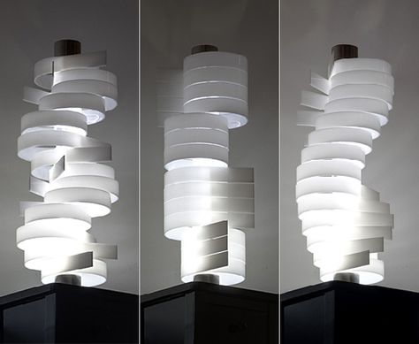 Translucent Shape Changing Lamps by Nistor  by Simona Strachinaru, posted in Lighting, on February 22nd, 2011  ADVERTISEMENT         Time is the one which shows us that we evaluate and we change ourselves or everything changes around ourselves.        There are people who are receptive to all these changes and people who are more conservative and traditional and do not like too many changes in their life.For those who are more dyna... Sculpture Projects, Modern Lighting Design, Mid Century Lighting, White Lamp Shade, 자수 디자인, Chandelier Lamp, Design Concept, Lamp Shades, Lamp Design