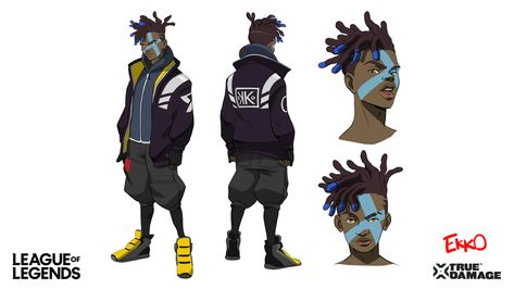 Giants Concept Art, Ekko League Of Legends, Time Based Art, True Damage, Line Animation, League Of Legends Game, Character Model Sheet, Spider Art, Keke Palmer