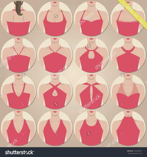 Types Of Necklines, Make Your Outfit, Outfit Look, Cut Out Design, Boat Neckline, Halter Neckline, Royalty Free Photos, New Pictures, Workout Tee