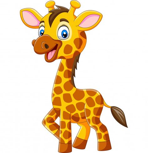 Cute giraffe cartoon isolated on white background Premium Vector | Premium Vector #Freepik #vector #background #baby #nature #character Nature Character, Icon Nature, Giraffe Cartoon, Baby Animal Names, Giraffe Illustration, African Giraffe, Giraffe Painting, Cartoon Giraffe, Funny Giraffe