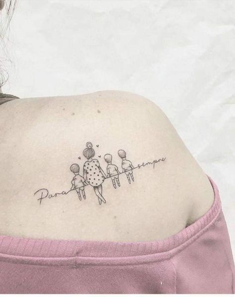 Three Children Tattoo, Grinch Tattoo, Enchanted Tattoo, Mutterschaft Tattoos, Thumb Tattoos, Piece Tattoo, Tiny Wrist Tattoos, Tattoos Meaningful, Tattoo Ideas Small